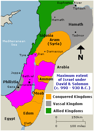 Educación moral Acuerdo Pato The Kingdom of Solomon, extent of Israel under Solomons rule.